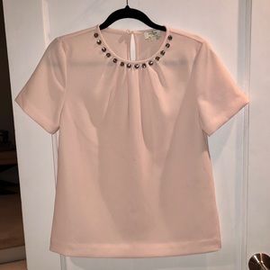 Kate Spade Pink Jewel Blouse